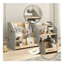 Bibliothèque & Étagère À Jouets Duo – Blanc & Gris