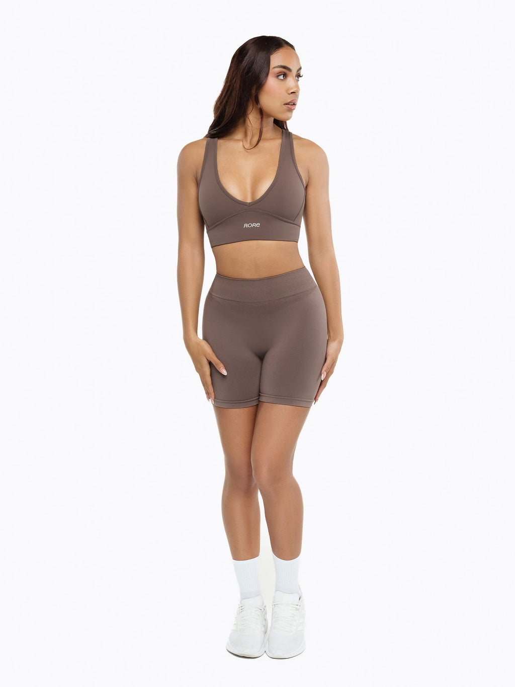 Reggiseno sportivo Crossed Back - Mocha