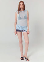 Robe Tricot à Capuche - Bleu
