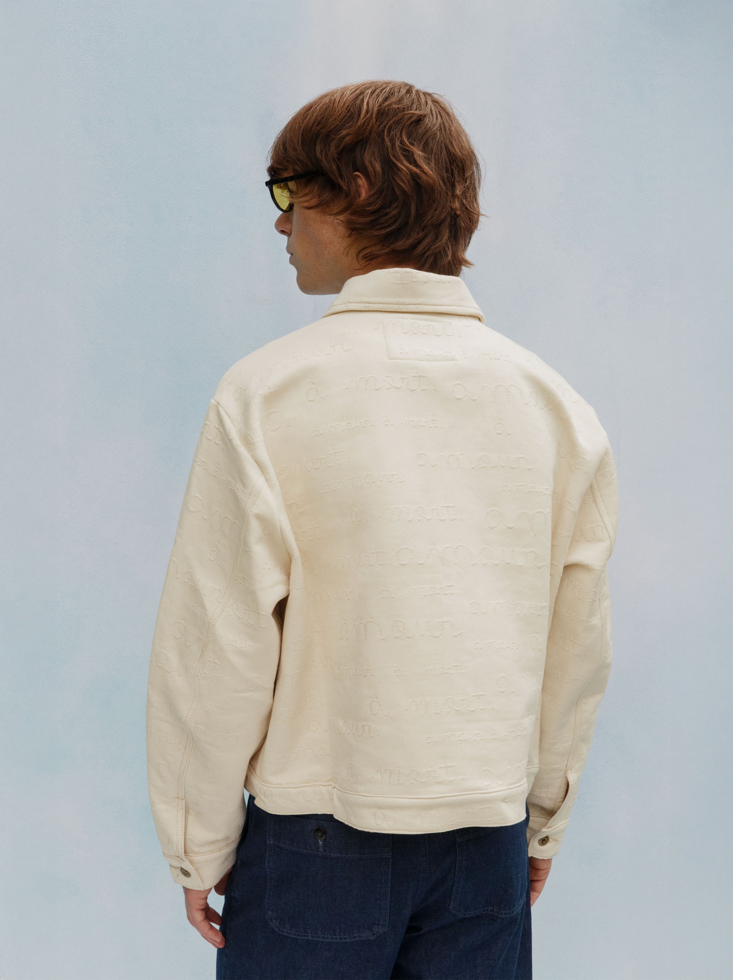 Unisex Jacket Amour Jacquard Ecru