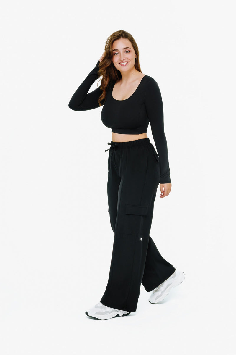 Top Square Manches Longues - Black