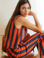 Jeans A Righe Blu Navy & Arancione Aldo