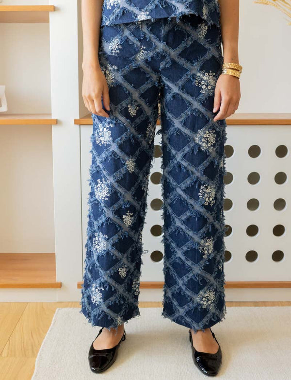Pantaloni Blu Honoré