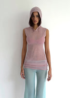 Robe Tricot à Capuche - Rose
