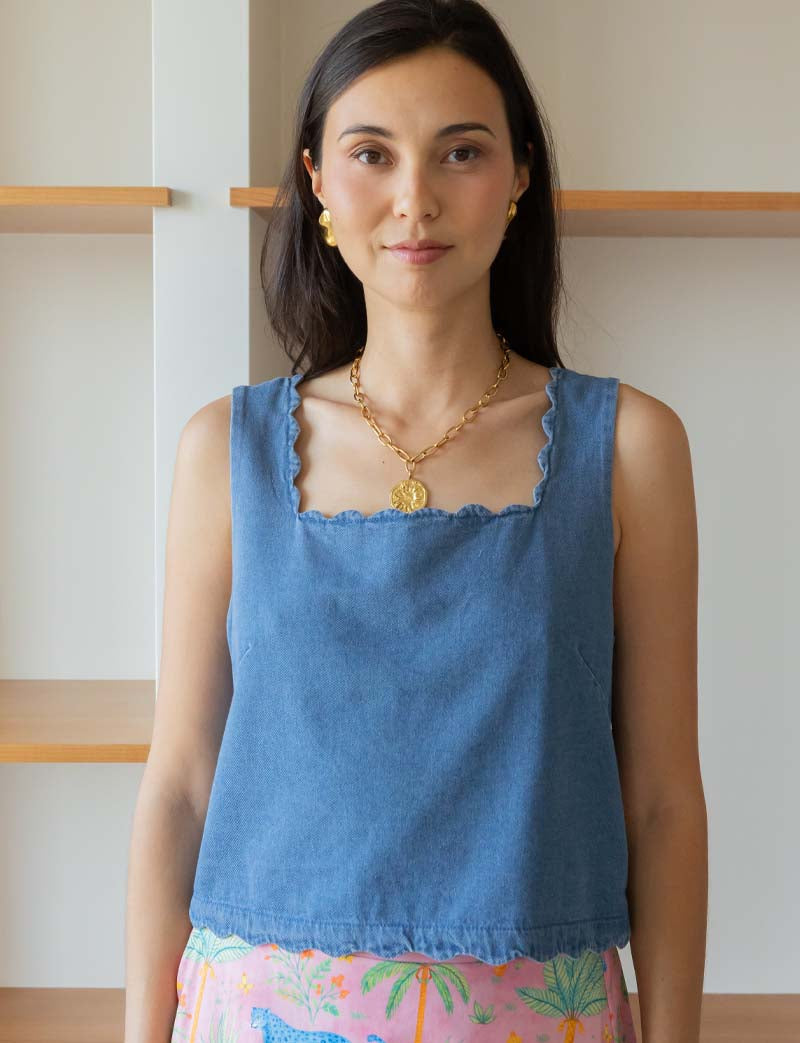 Top Bleu Mario