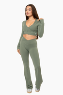 Top Crossed Manches Longues - Pistachio