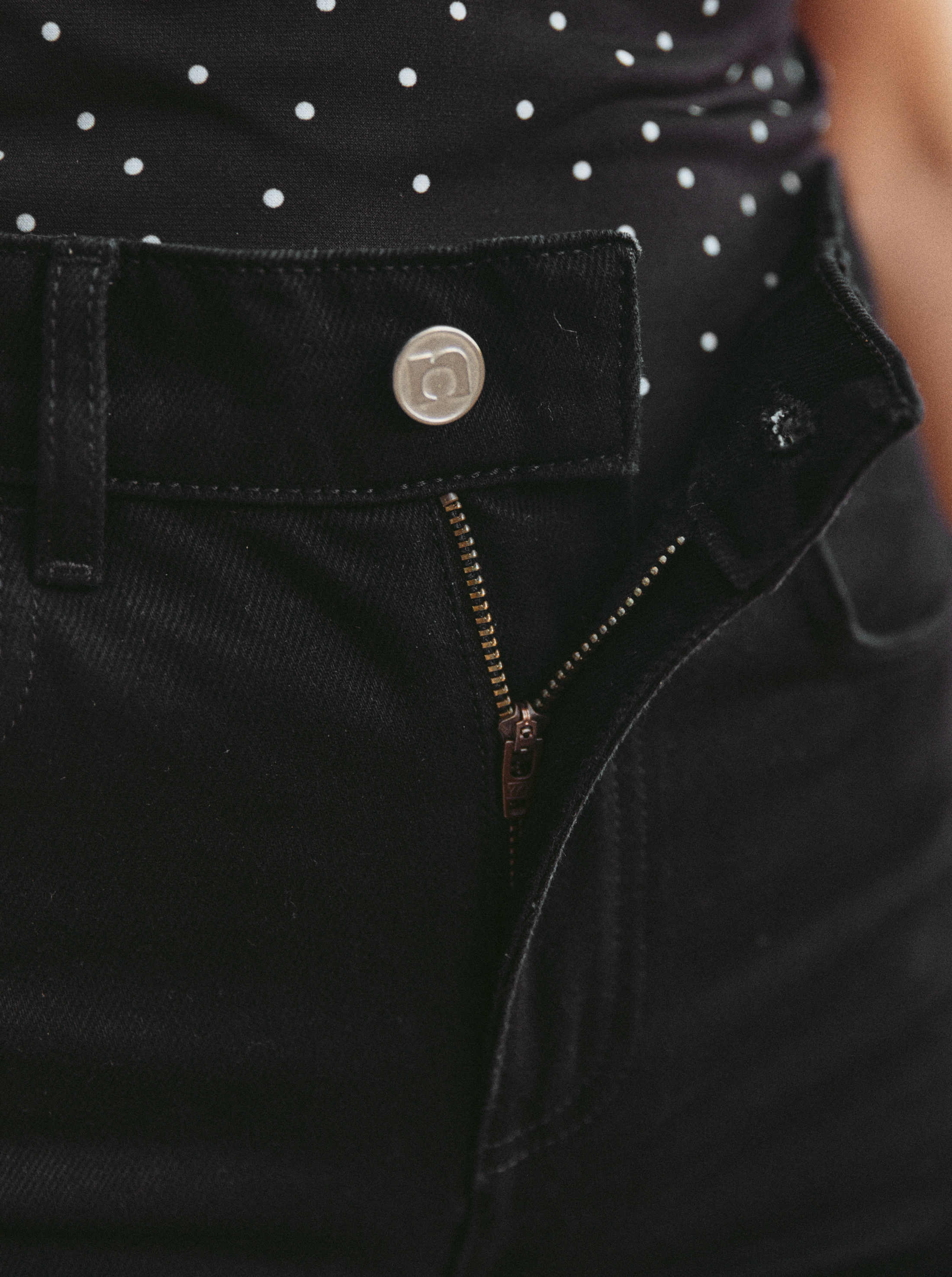 Wide Leg Black Stone Jean