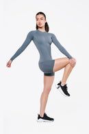 Top Power Manches Longues - Blue Fog