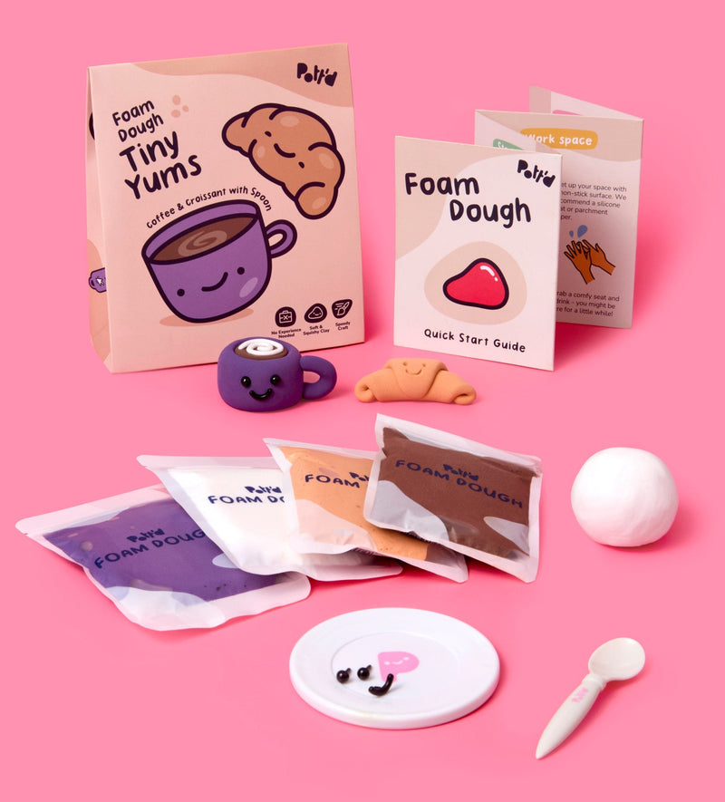 Foam Dough Collectibles: Tiny Yums - Coffee & Croissant
