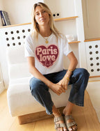 T-Shirt Blanc & Rose Paris Love Club 2