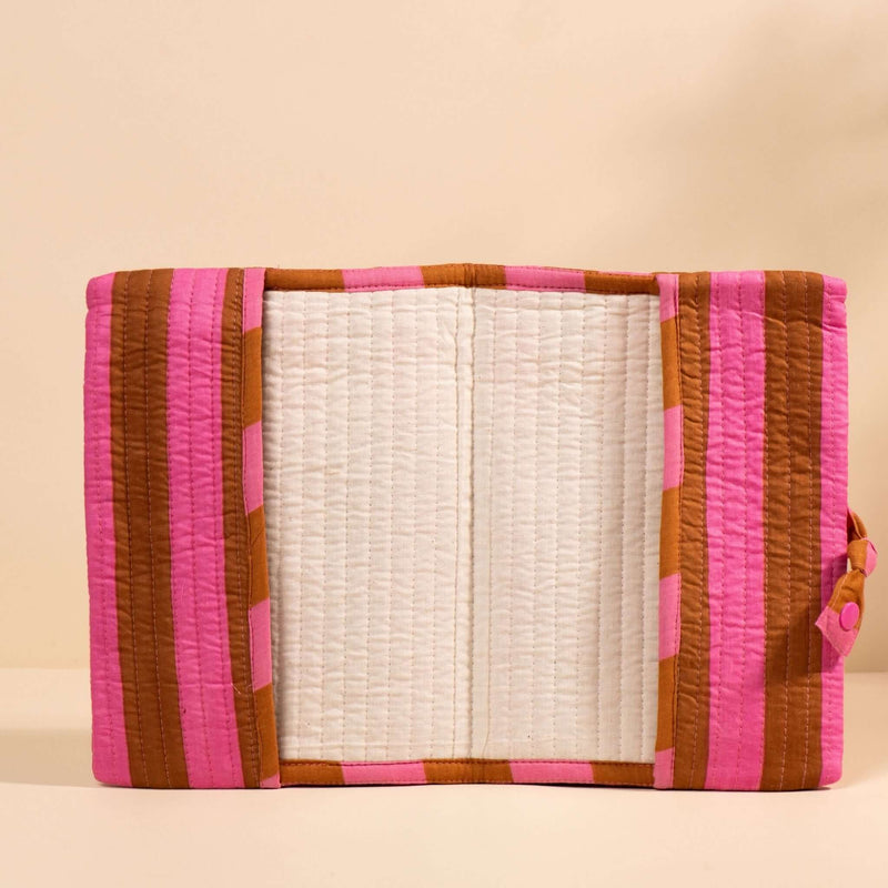 Notebook cover Noi.COUV054.Color: Mocha pink striped