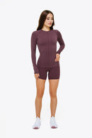 Top Power Manches Longues - Dark Cherry