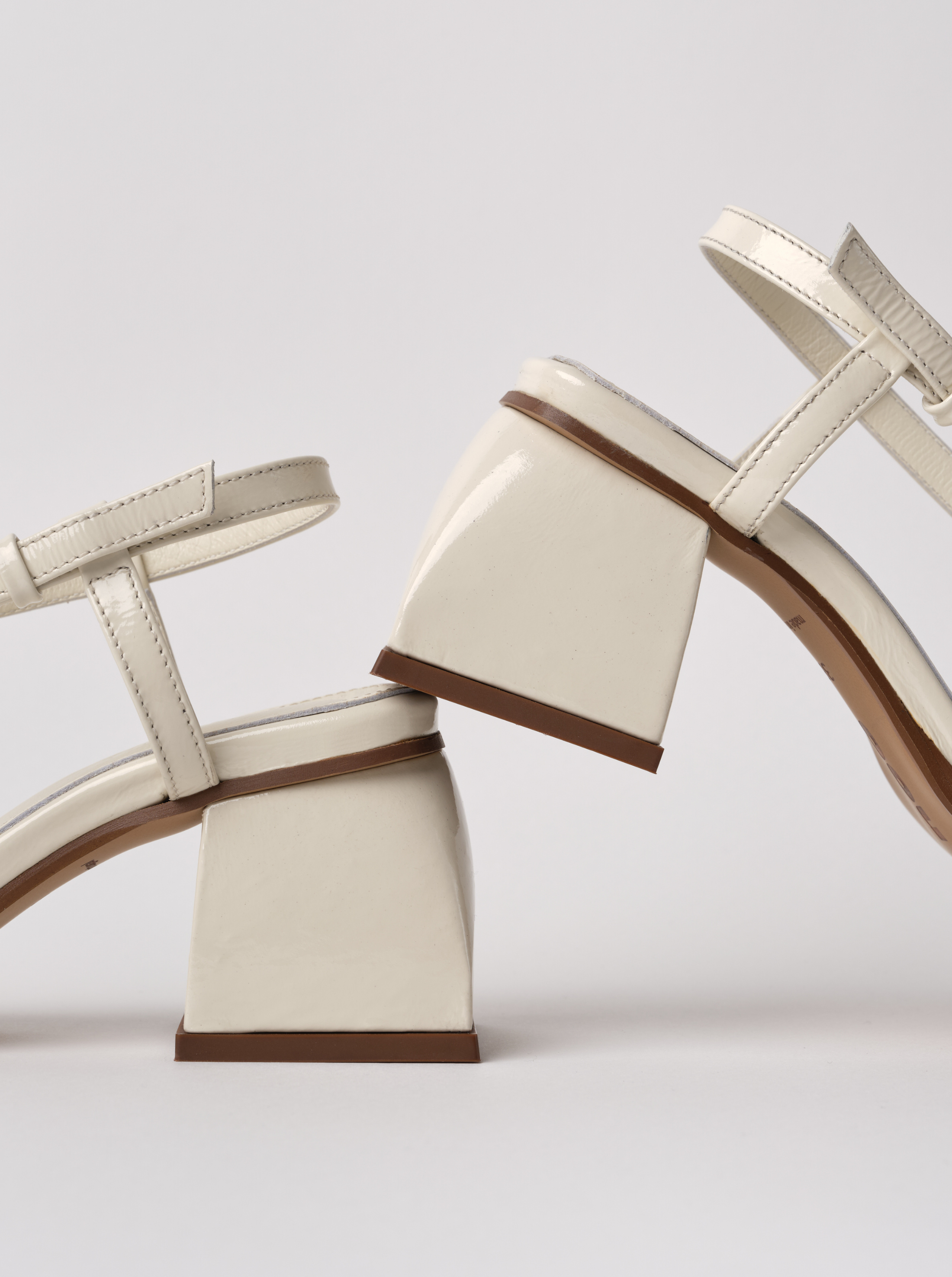 Sandales Square Crush White talons carrés