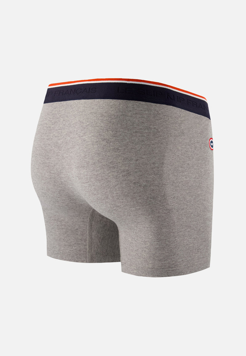 Boxer Long Gris En Coton - Michel Gris
