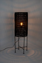 Kari - Floor lamp - Jute - Black