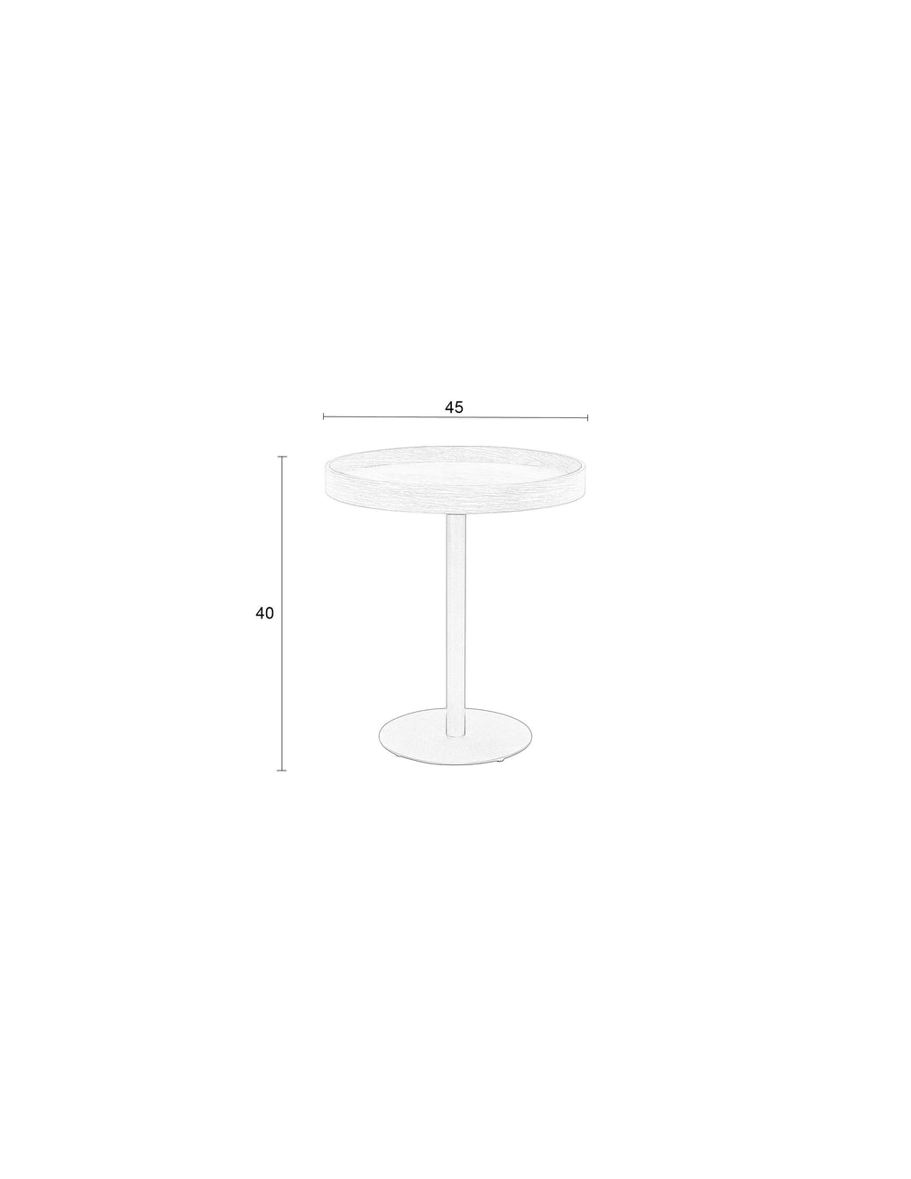 Yuri S - Side Table - Oak Veneer - Oak/Brown