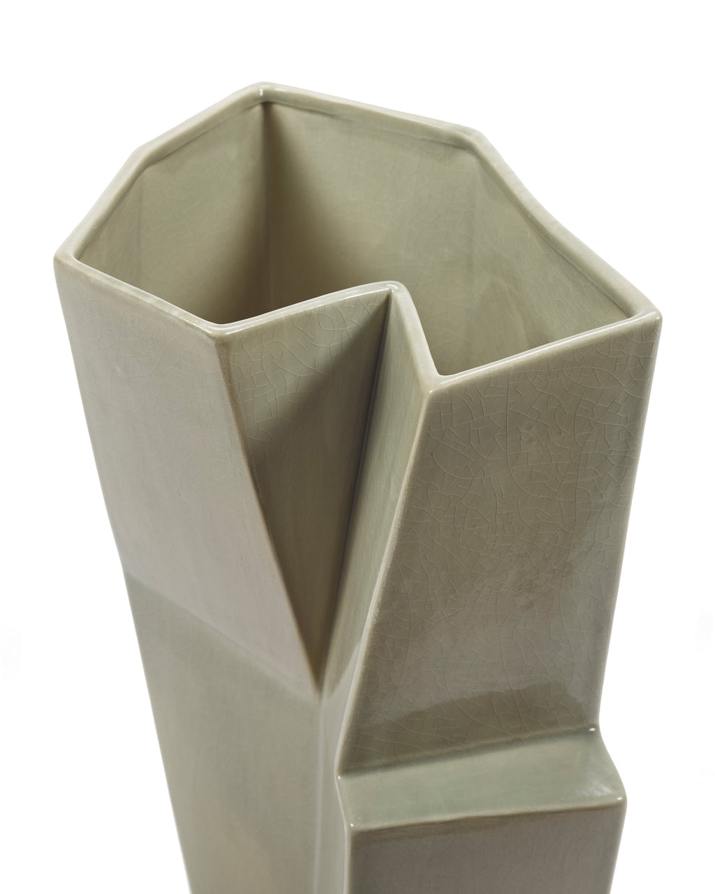 Sculptural Confluence Part 1 Bebop - Vase °6 - Grès - Vert Clair