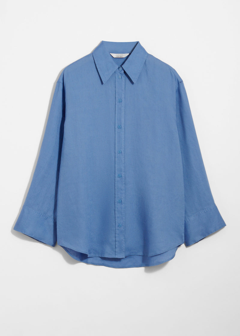Camisa St Pilar Lino Ls - Azul - Mujer
