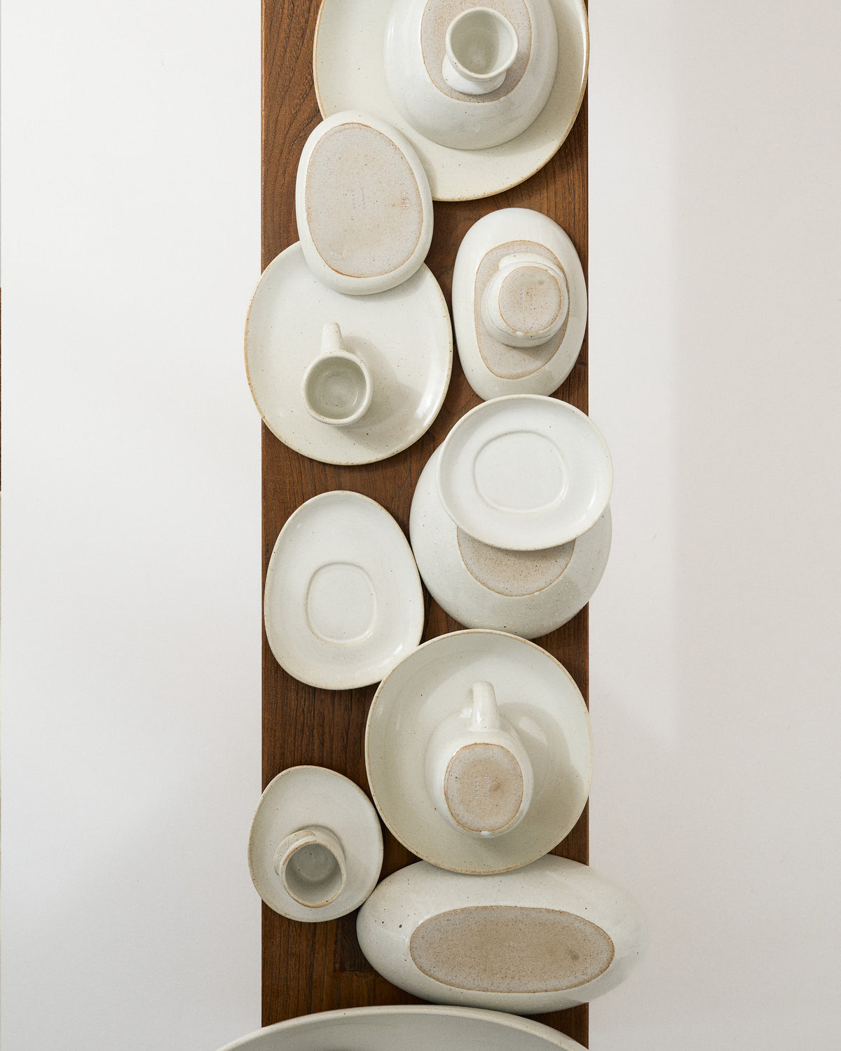 Out Of Lines - Lot De 2 Tasses À Expresso Sans Anse - Grès - Blanc Cassé