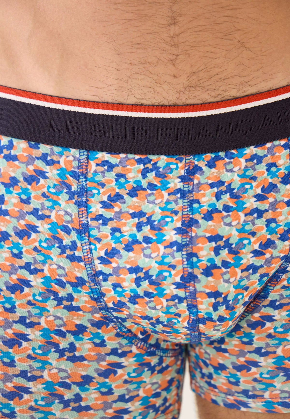 Boxer Marius Confetti En Coton - Bleu Nautique