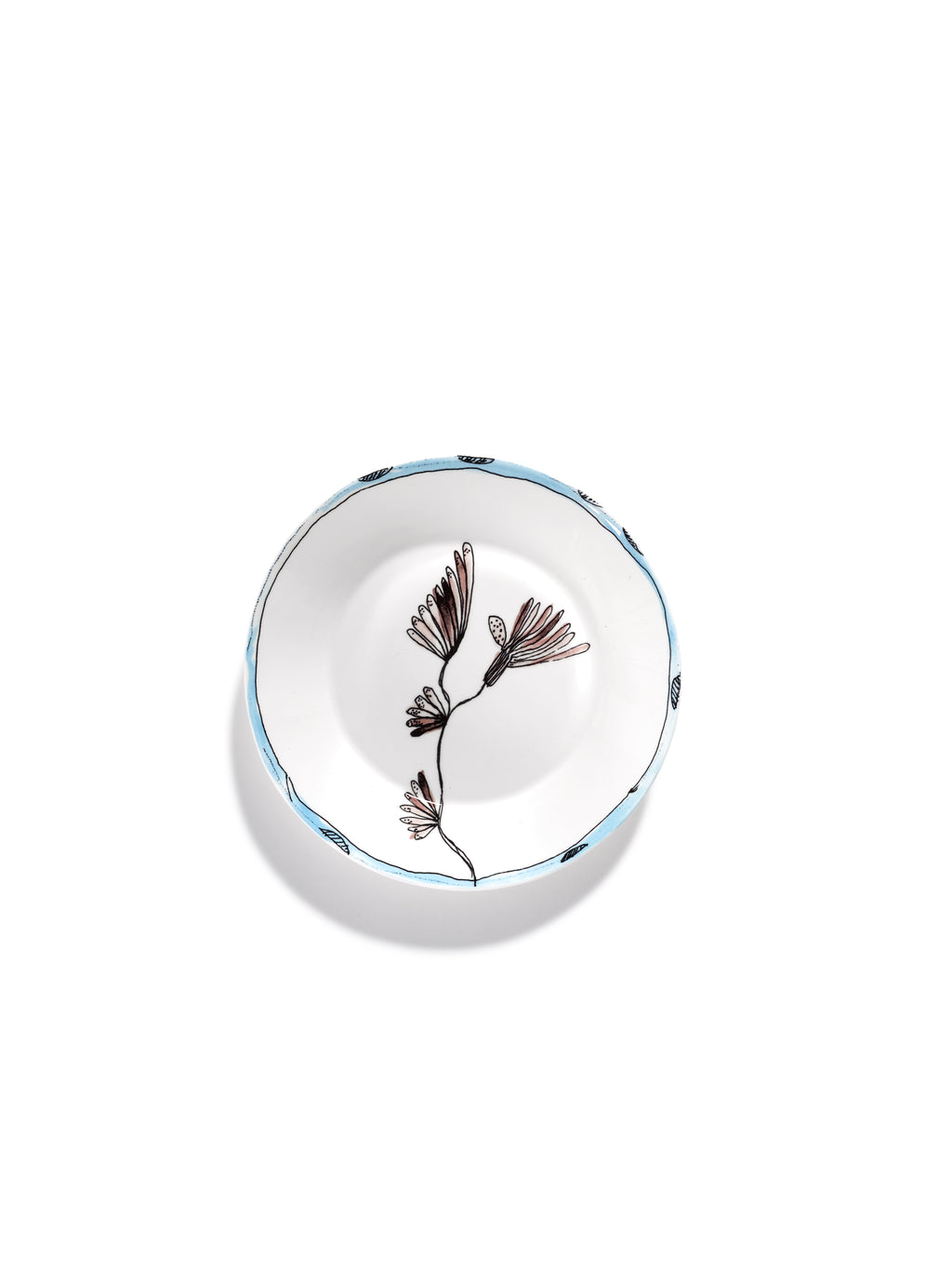 Midnight Flowers - Lot De 2 Assiettes Creuses - S - Porcelaine Bone China - Camelia Aubergine