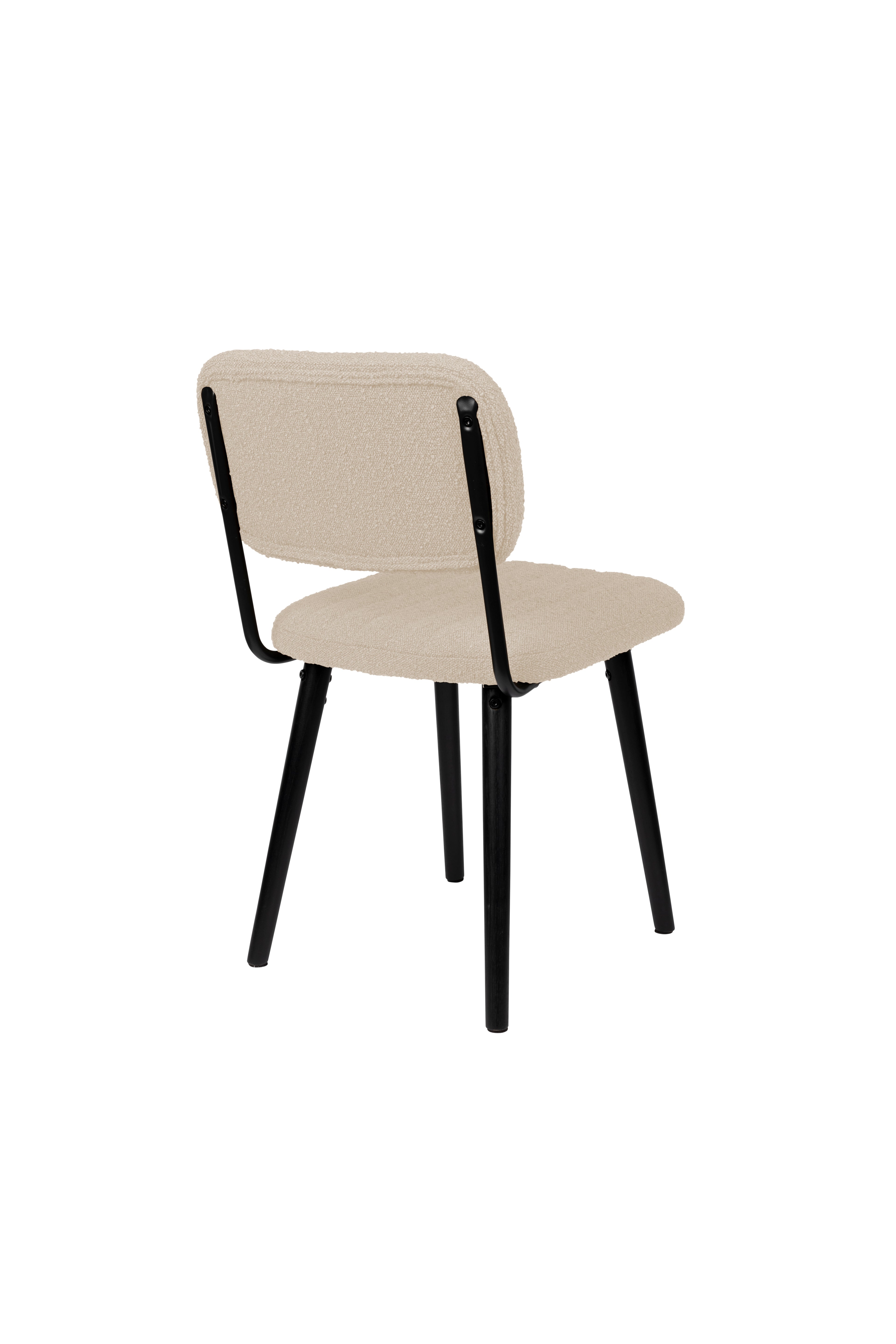 Jake Bouclé - Dining Room Chair - Solid Oak - Off-White