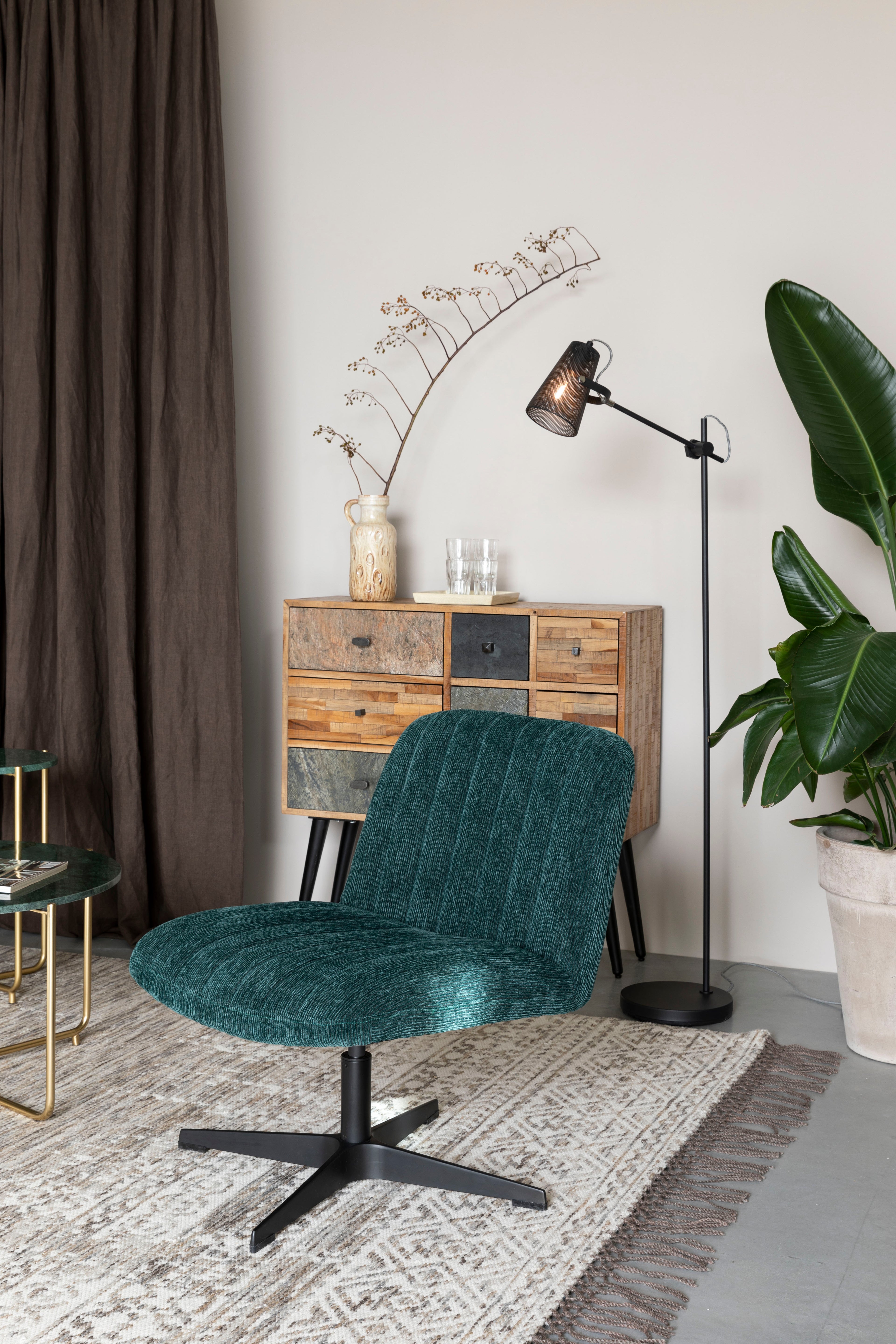 Belmond Rib - Lounge Chair - Fabric - Green