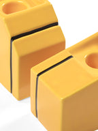 Accessories Silos - Assortiment De 2 Bougeoirs - Porcelaine - Jaune