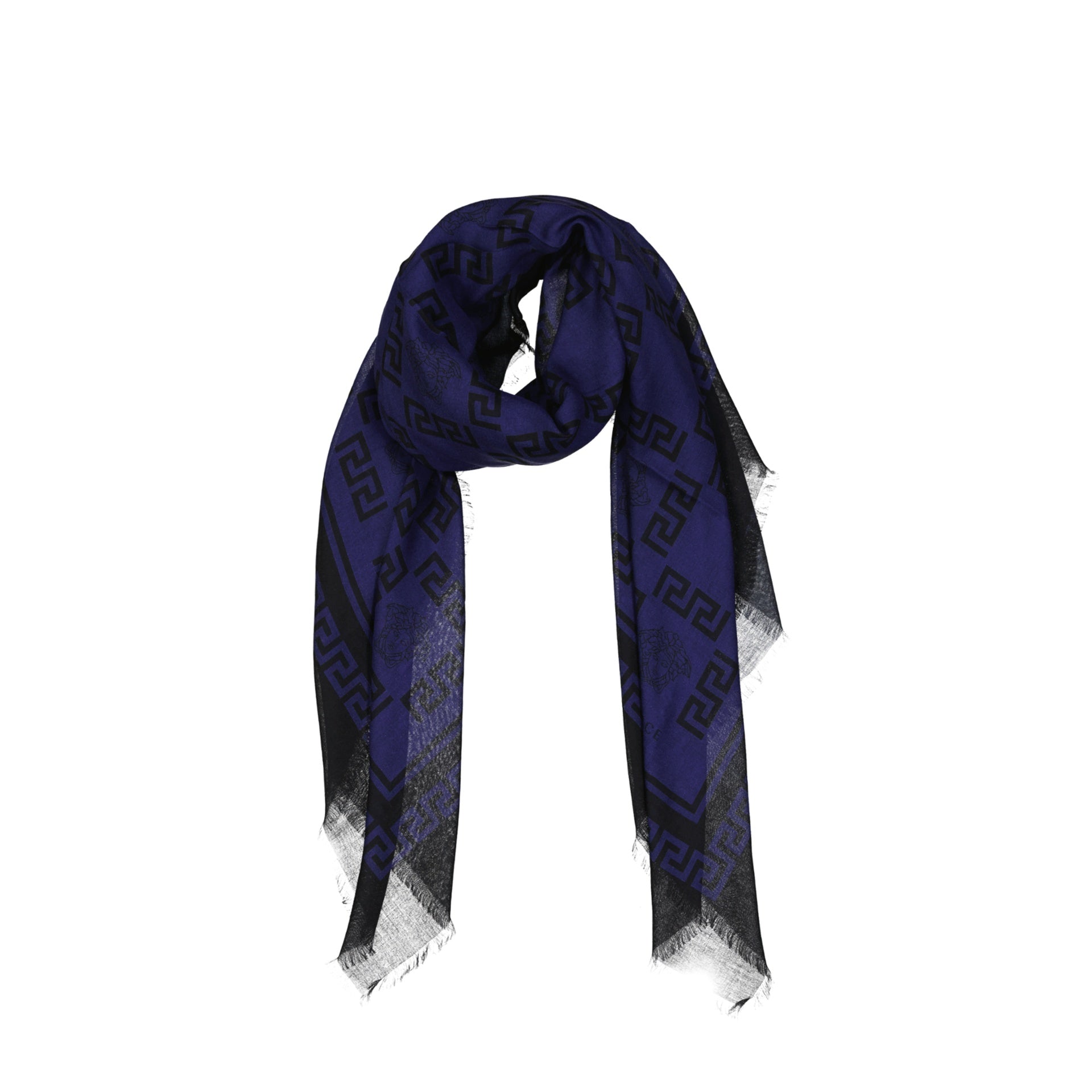 Versace - Bufanda cuadrada - Mujeres - Azul
