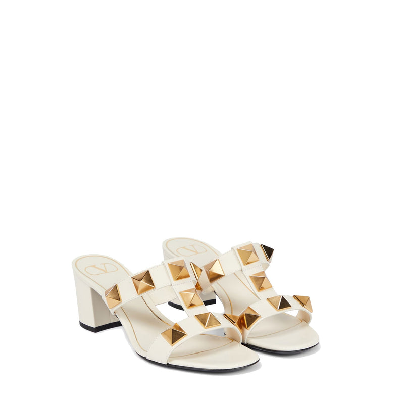 Sandales - Valentino Garavani Roman Stud Leather - Cream