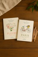 Lot De Deux Carnets De Coloriage - Paris & Fleurs