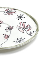 Midnight Flowers - Lot De 2 Soucoupes Pour Consommé - Porcelaine Bone China - Fiore Rosa