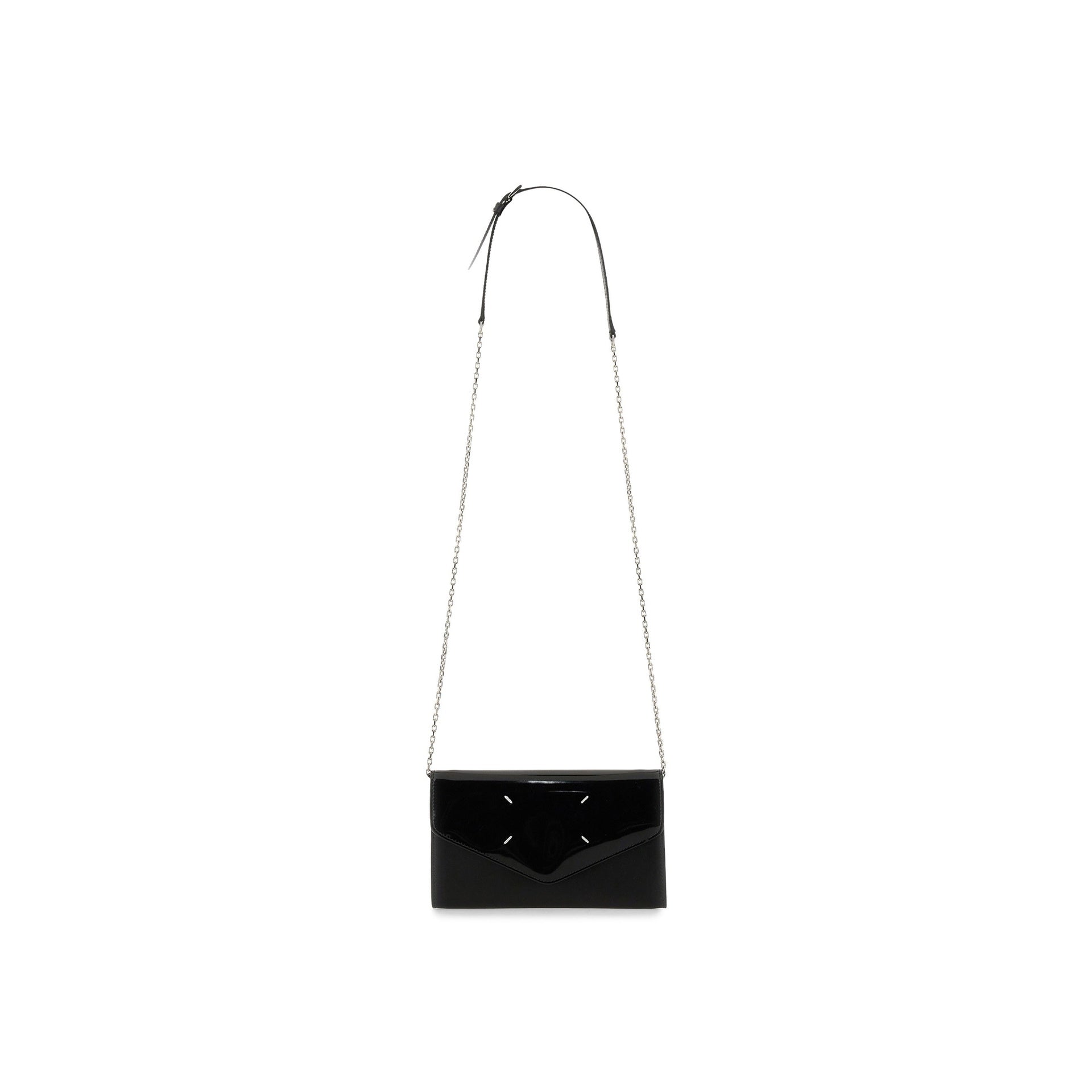 Maison Margiela - Cartera de piel con cadena con cuatro puntadas - Mujeres - Negro