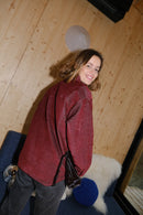 Surchemise Lou Velours Bordeaux