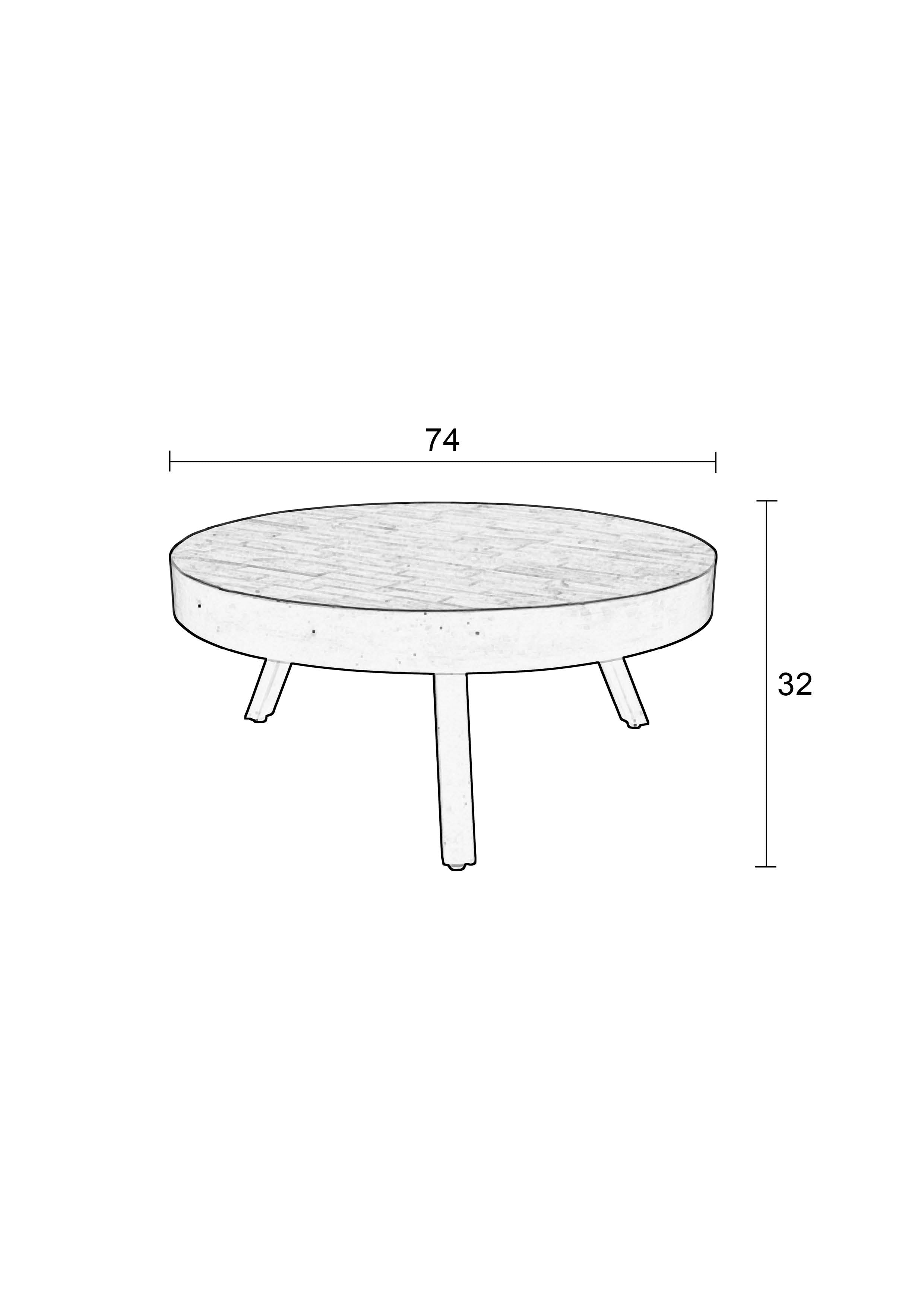 Suri Grande - Coffee Table - Teak - Brown