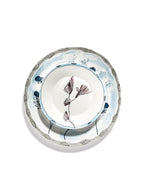 Midnight Flowers - Lot De 2 Assiettes Creuses - S - Porcelaine Bone China - Camelia Aubergine