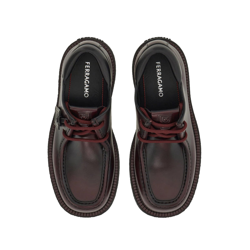 Derbies - Salvatore Ferragamo Lace Up Derby - Bordeaux