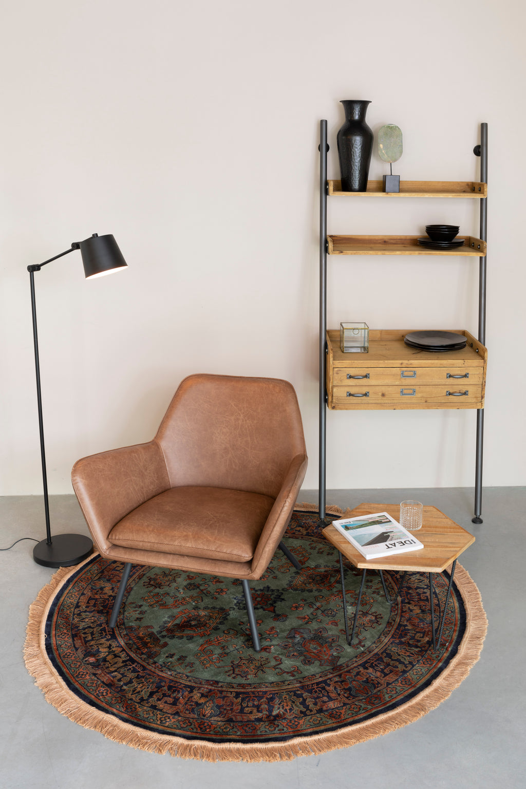 Hajo - Floor lamp - Iron - Gray