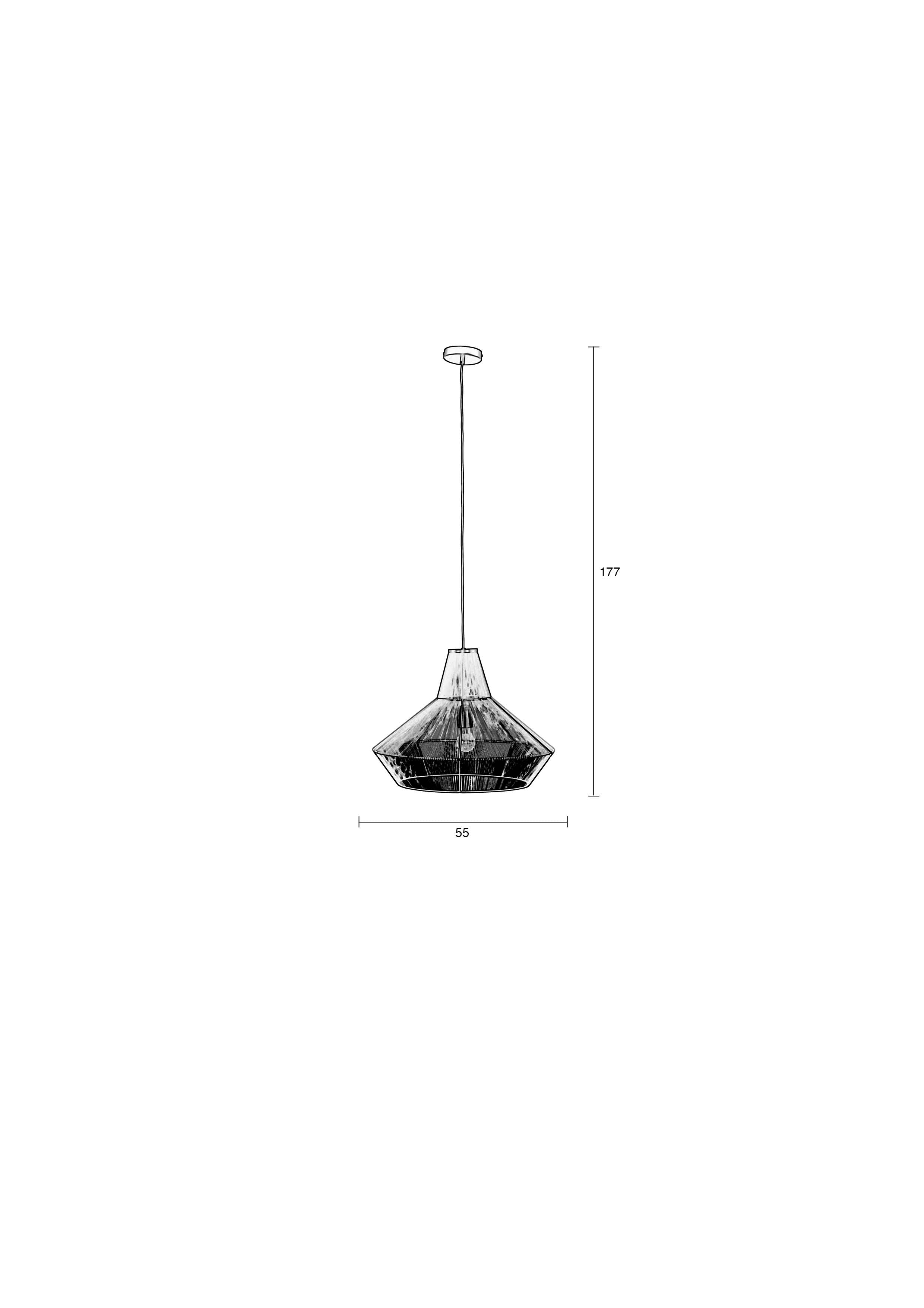 Fairy - Pendant light - Cotton - Stone Gray