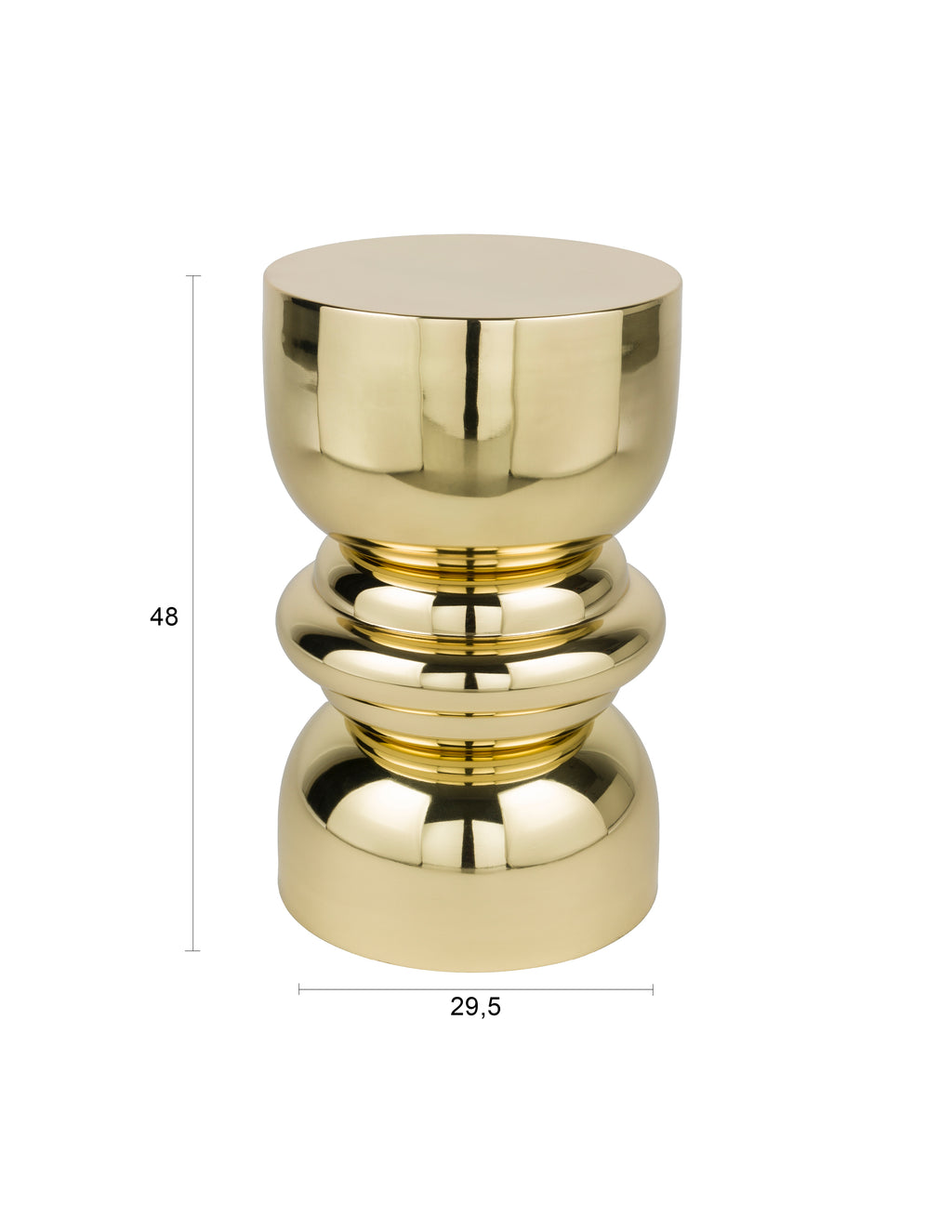 Kinga - Side Table - Iron - Gold