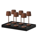 Lot De 6 Lampes De Table - Kelly Mini Vintage + Plateau Du Chargement