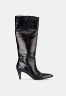 Bottes À Talons - Cuir Noir - Adriana