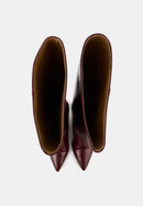 Bottes À Talons - Cuir Bordeaux - Adriana