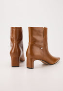 Bottines À Talons - Cuir Cognac - Alice