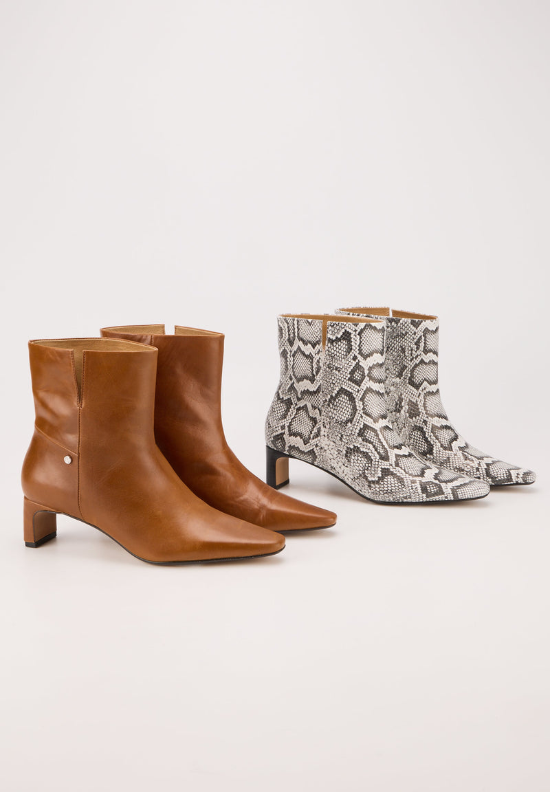 Bottines À Talons - Cuir Python - Alice