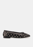 Ballerines - Cuir Noir Diamonds - Carmen