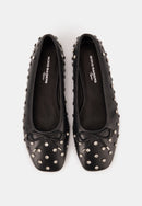Ballerines - Cuir Noir Diamonds - Carmen