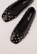 Ballerines - Cuir Noir Diamonds - Carmen