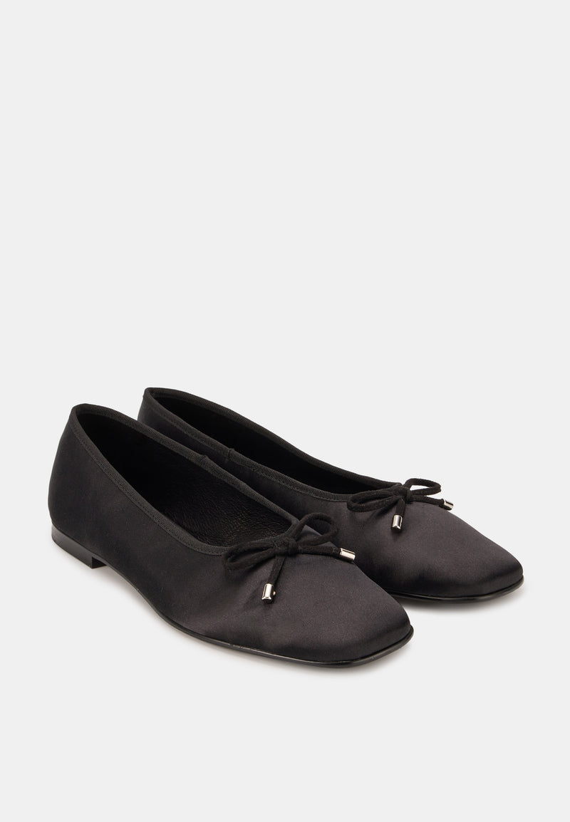 Ballerines - Satin Noir - Carmen