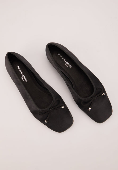 Ballerines - Satin Noir - Carmen